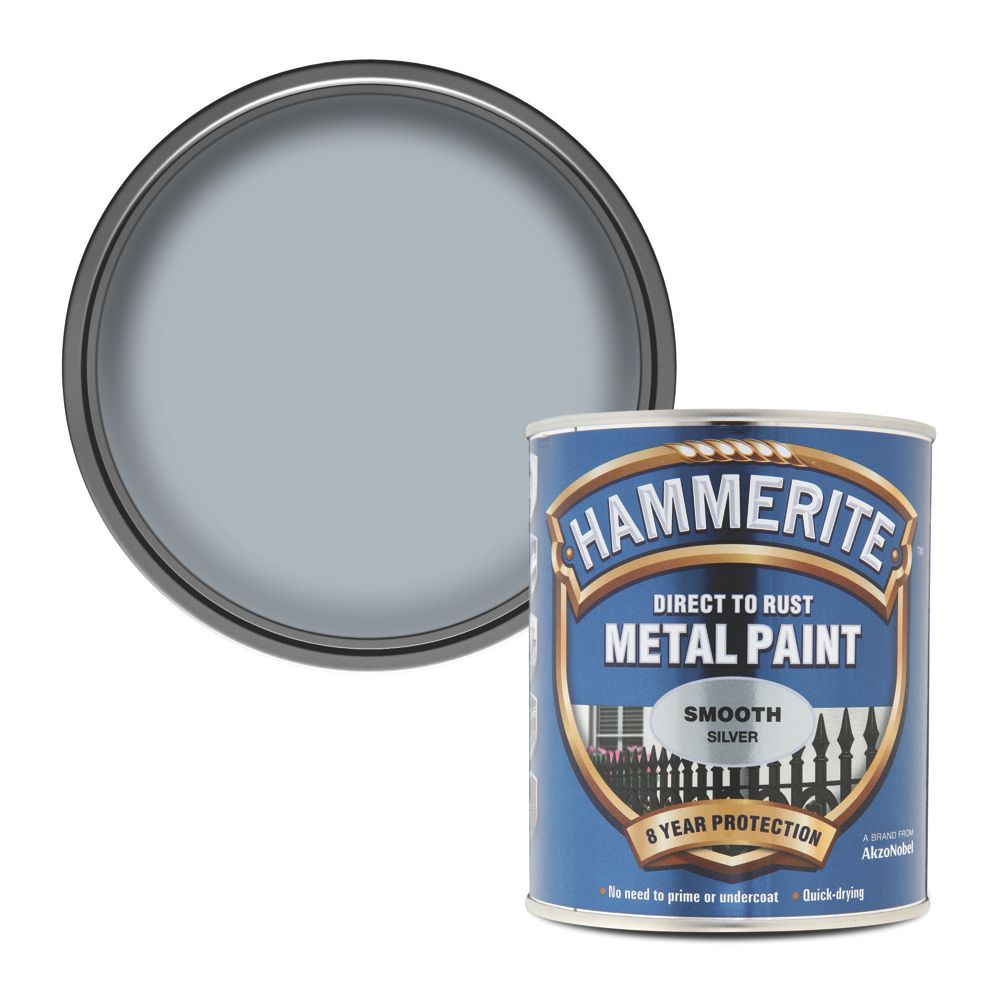 Hammerite Smooth Metal Paint Silver 750ml Reviews