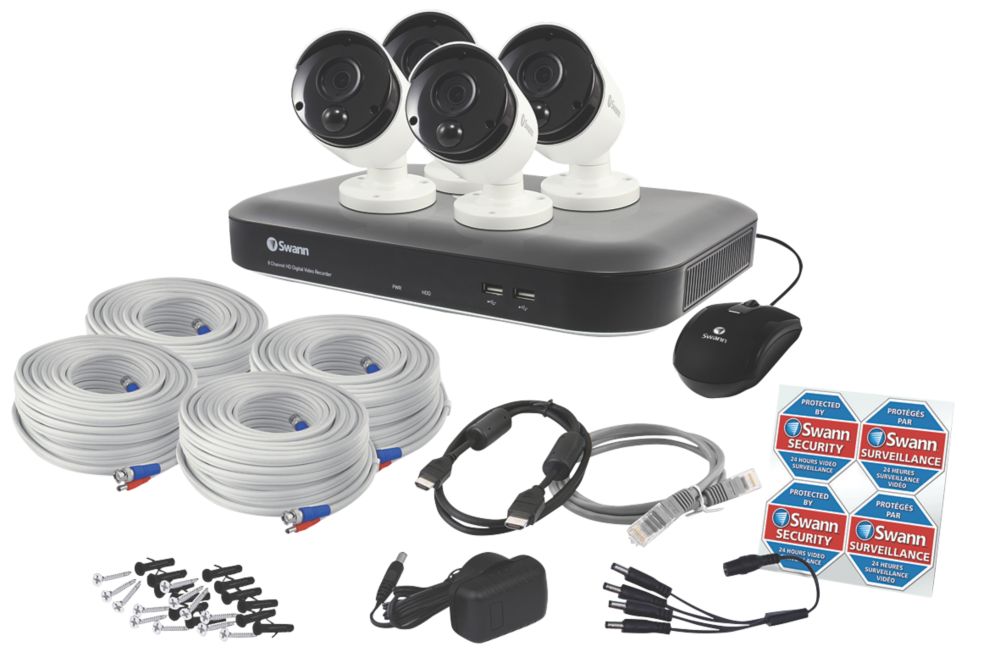 Swann SWDVK-849804-UK 8-Channel 5MP DVR CCTV Kit & 4 Cameras