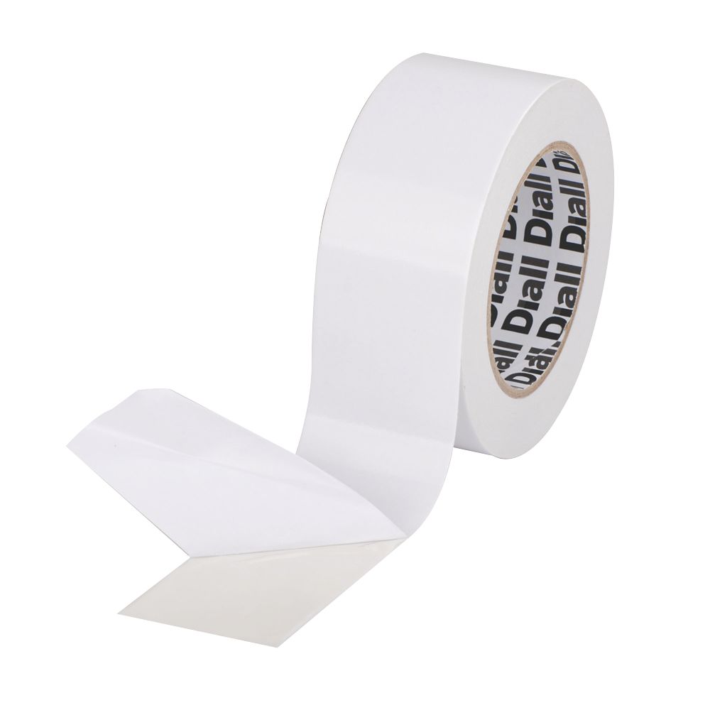 Diall Double Sided Tape White 25m X 50mm Double Sided Tape Screwfix Com