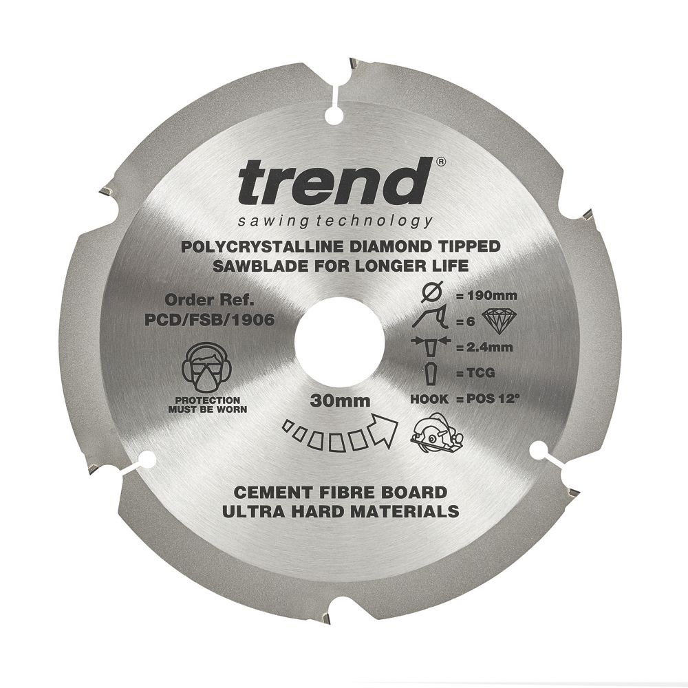 Trend Fibreboard Sawblade 190 x 30mm 6T Reviews