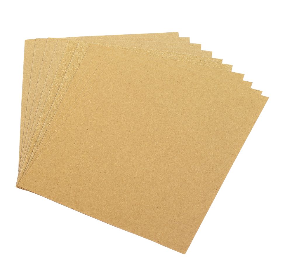 Oakey Assorted Sandpaper Unpunched 280 x 230mm Assorted Grit 10 Pack