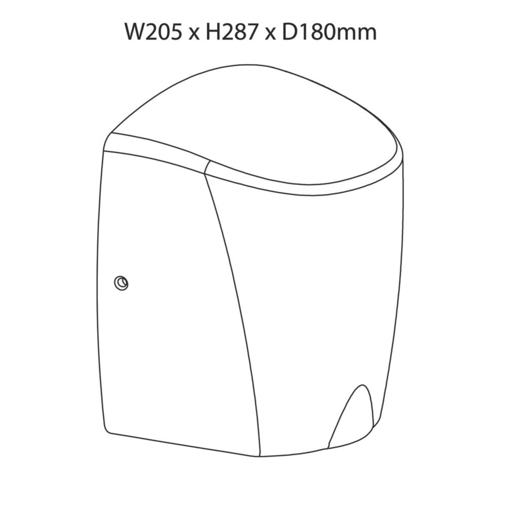 Biodrier Biolite High Speed Low Energy Hand Dryer Chrome 0.65-0.9kW