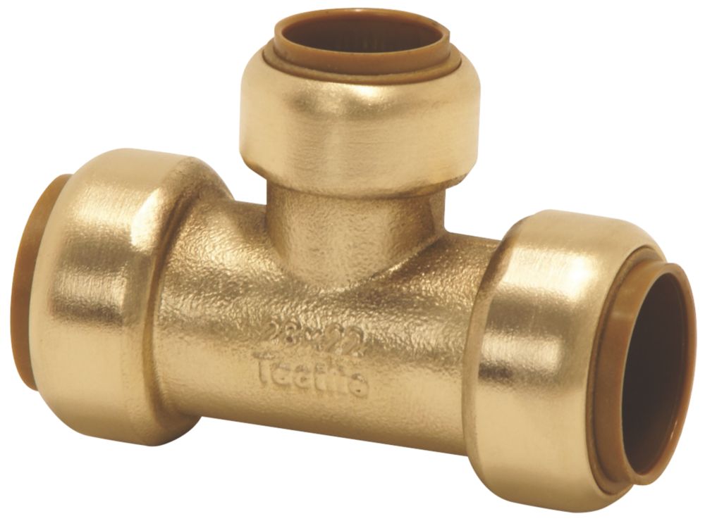 Tectite Classic Brass Push-Fit Reducing Tee 22 x 22 x 15mm Reviews