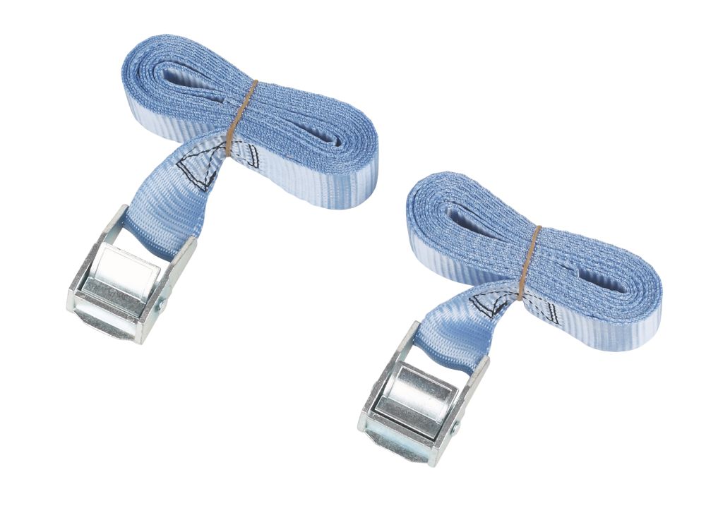 Cambuckle Tie Down Straps 2 5m X 25mm 2 Pack Ratchet Straps Lashing Screwfix Com