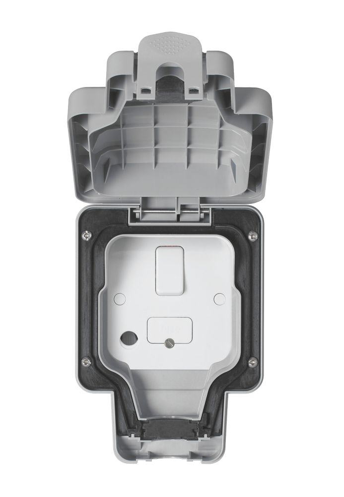 MK IP66 13A Weatherproof Outdoor Switched Fused Spur & Flex Outlet