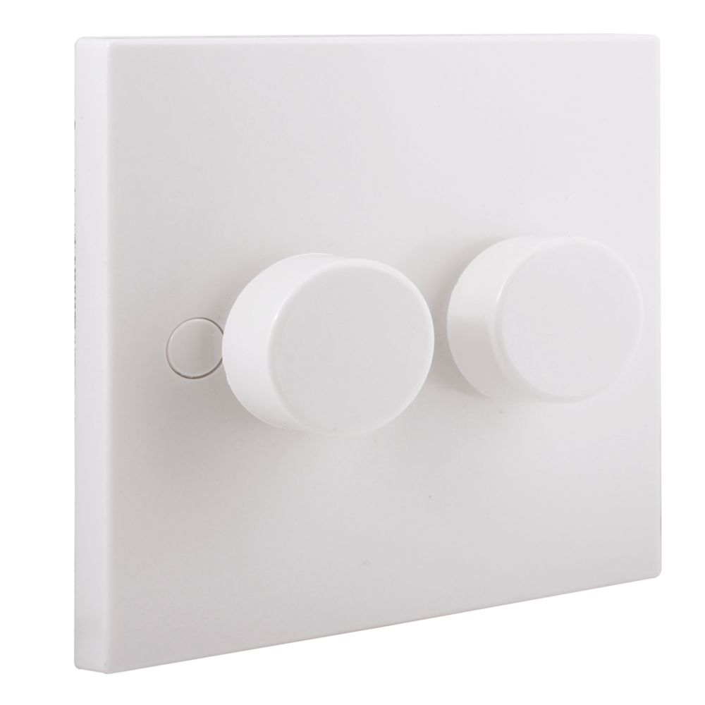 British General 900 Series 2-Gang 2-Way LED Dimmer Switch White