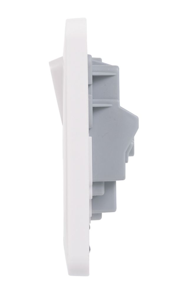 Schneider Electric Lisse 5A 1-Gang SP Switched Round Pin Plug Socket White