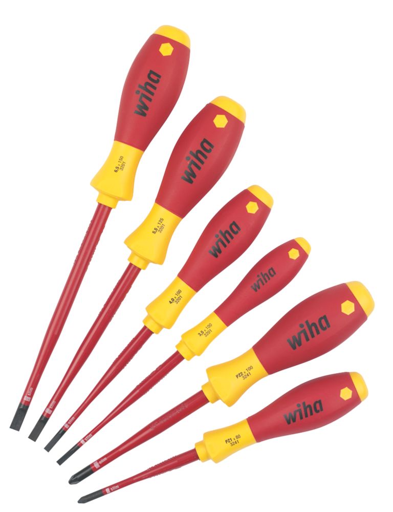 Wiha SoftFinish Mixed VDE Slimfix Screwdriver Set 6 Pcs Reviews