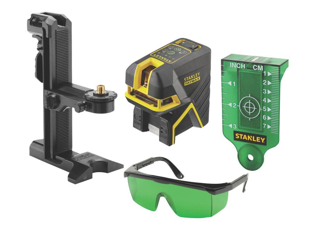 Stanley FatMax FMHT1-77442 Green Beam Cross Line and 5-Spot Laser Level