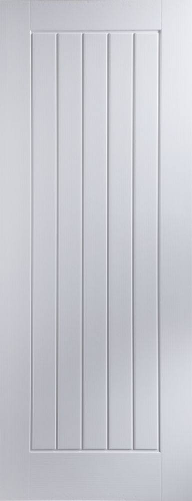 Jeld Wen Newark Unglazed Primed Panelled Panelled Door 2040 X