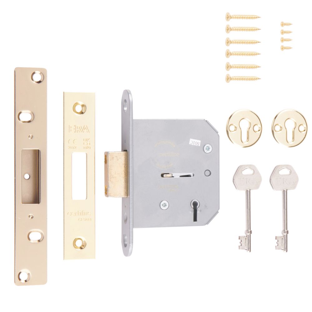 ERA 5 Lever Brass 5-Lever Mortice Deadlock 76mm Case - 56mm Backset Reviews