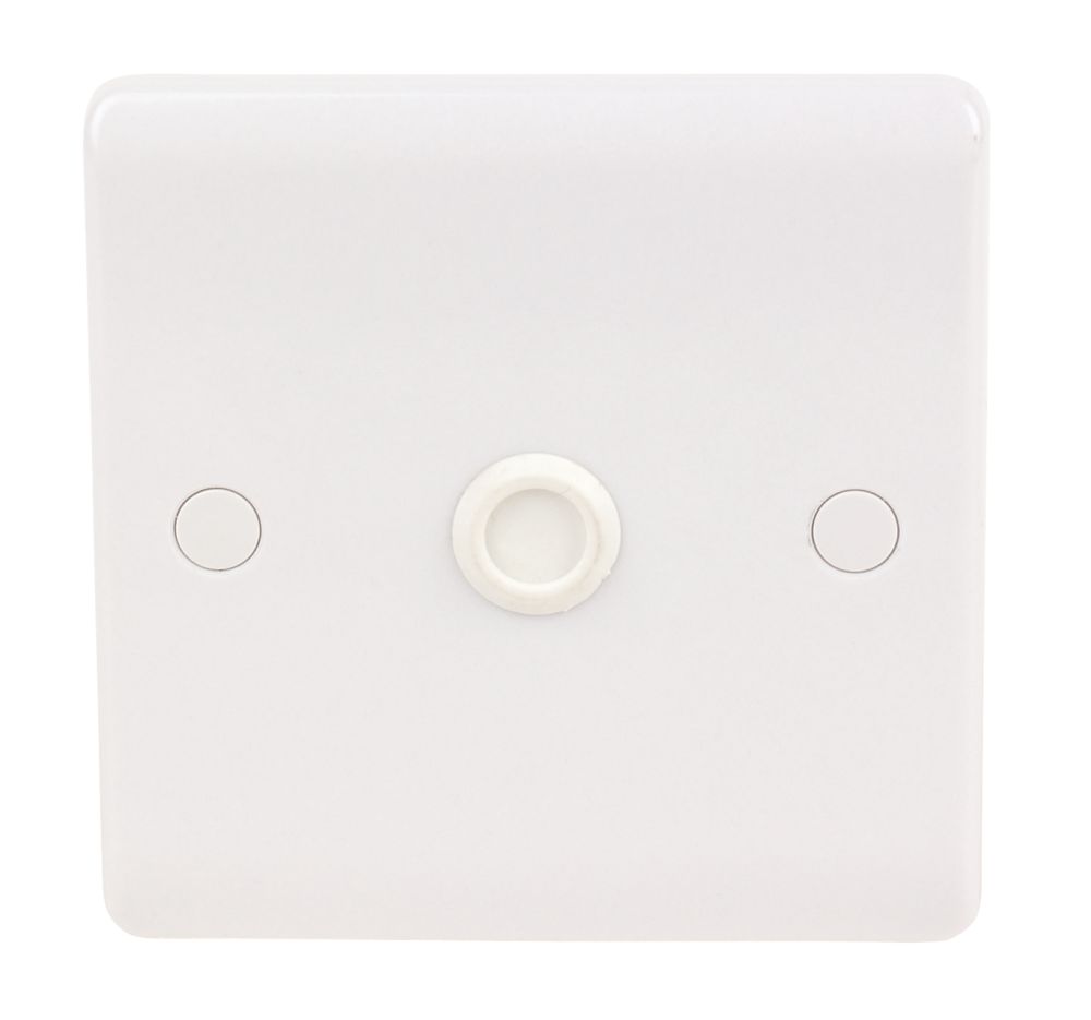 LAP 25A Unswitched Flex Outlet Plate White with Colour-Matched Inserts