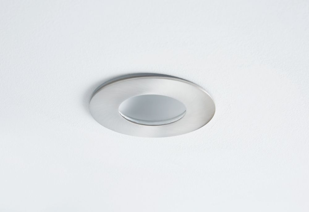 LAP IndoPro Fixed Fire Rated LED Downlight Satin Nickel 450lm 9W 240V