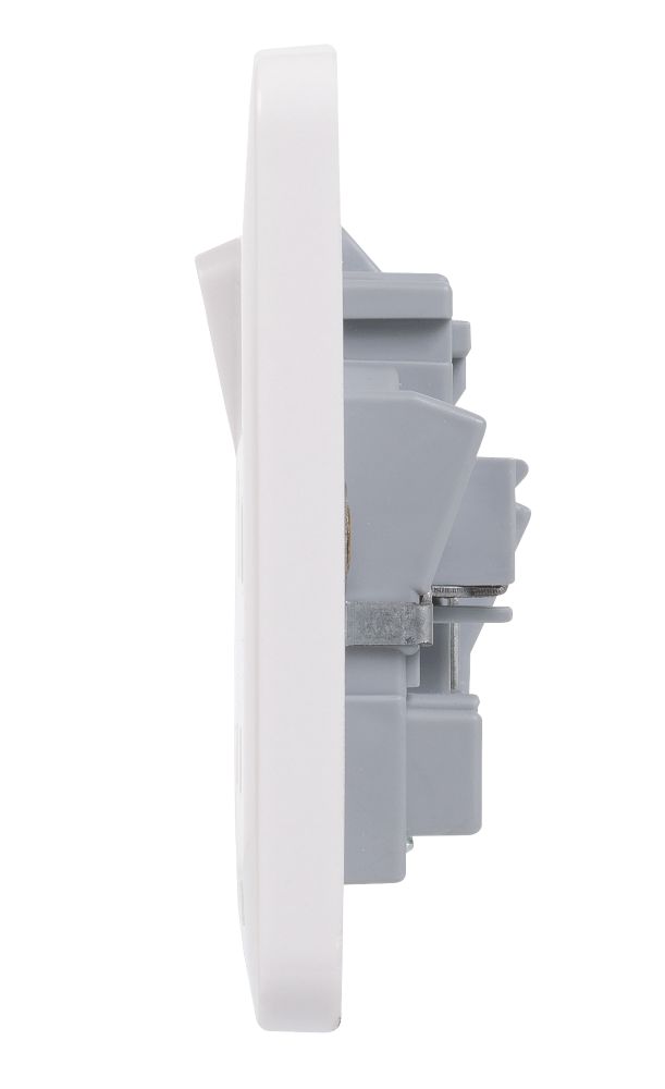 Schneider Electric Lisse 13A 2-Gang DP Switched Plug Socket White