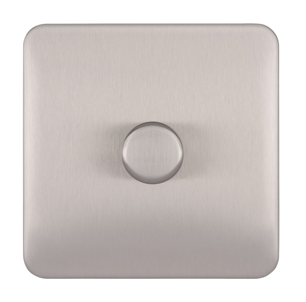 Schneider Electric Lisse Deco 1-Gang 1-Way Dimmer Brushed Stainless Steel