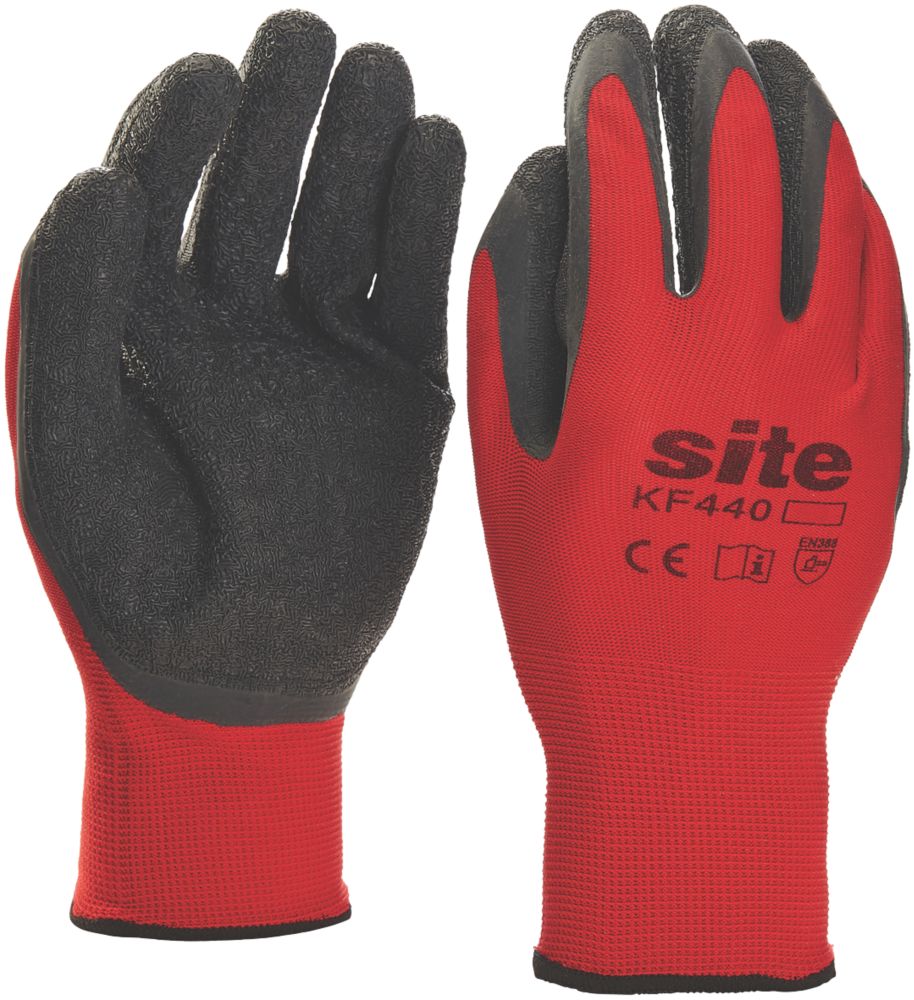 Site KF440 Superlight Latex Gripper Gloves Red / Black Large Reviews