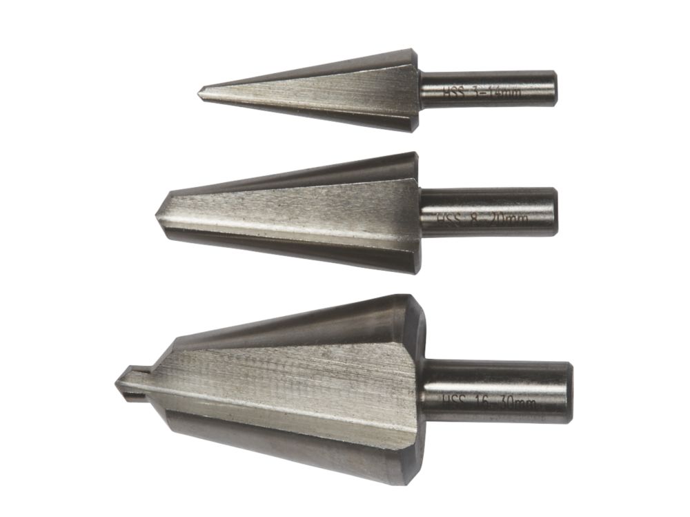 Erbauer Cone Drill Bit Set 3-14, 8-20, 16-30mm 3 Piece Set