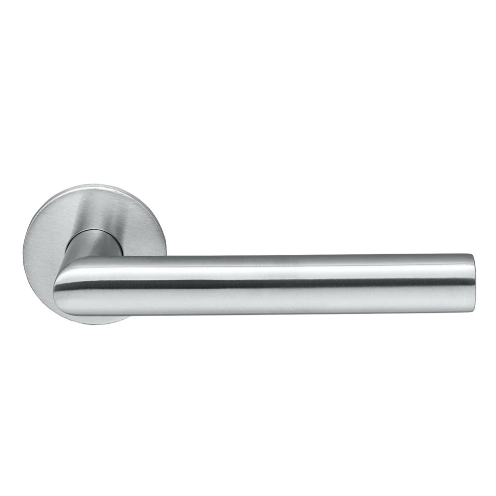 Briton 4700 Series Fire Rated Lever on Rose Round Bar Straight Mitred Handle Pair Satin Stainless Steel Reviews