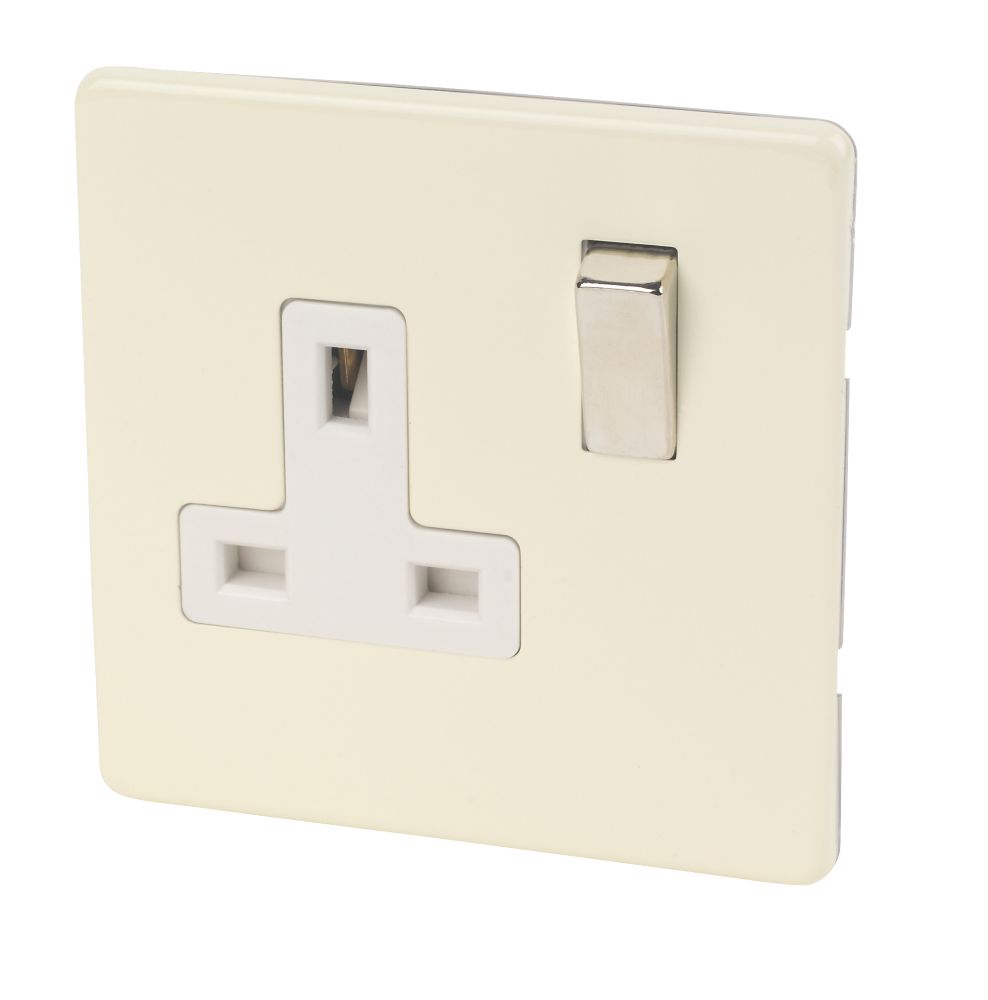 Varilight 13AX 1-Gang DP Switched Plug Socket White Chocolate with White Inserts Reviews