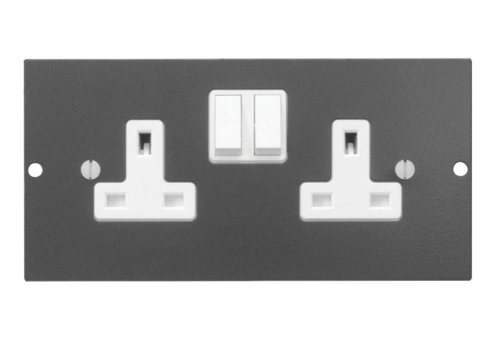 Schneider Electric 13A Twin Switched Socket Outlet 173 x 87mm