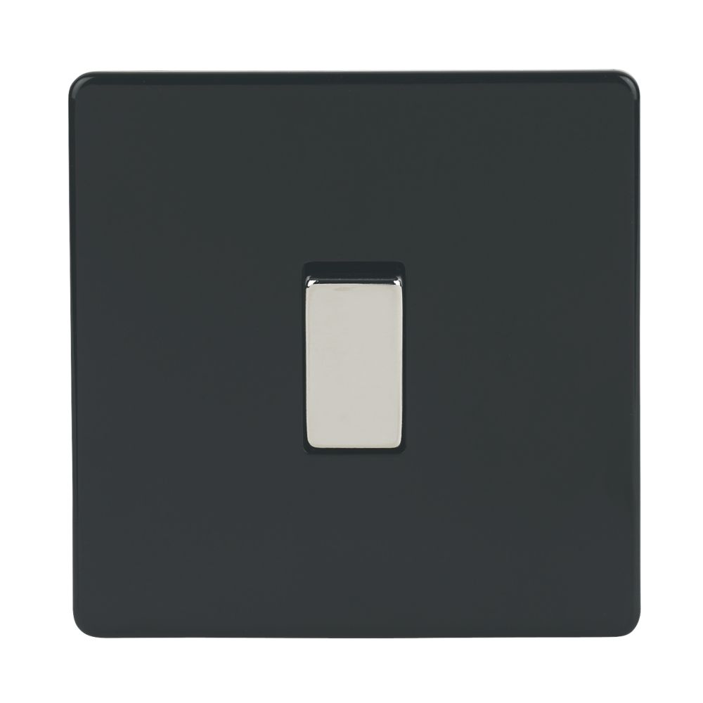 Varilight 10AX 1-Gang 2-Way Light Switch Jet Black