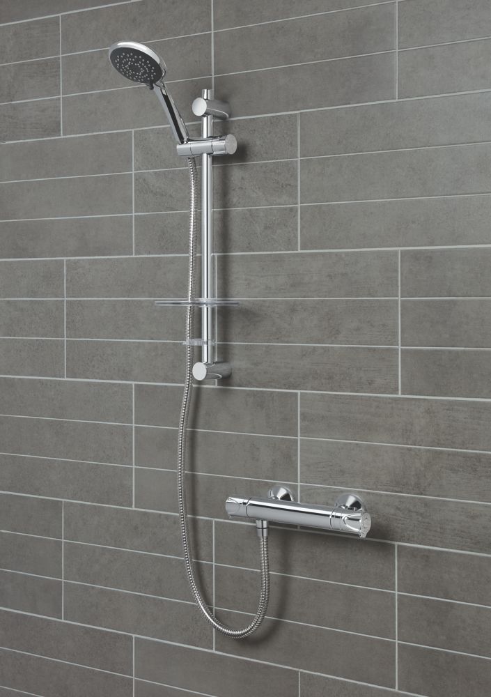 Triton Benito Rear-Fed Exposed Chrome Thermostatic Mixer Shower