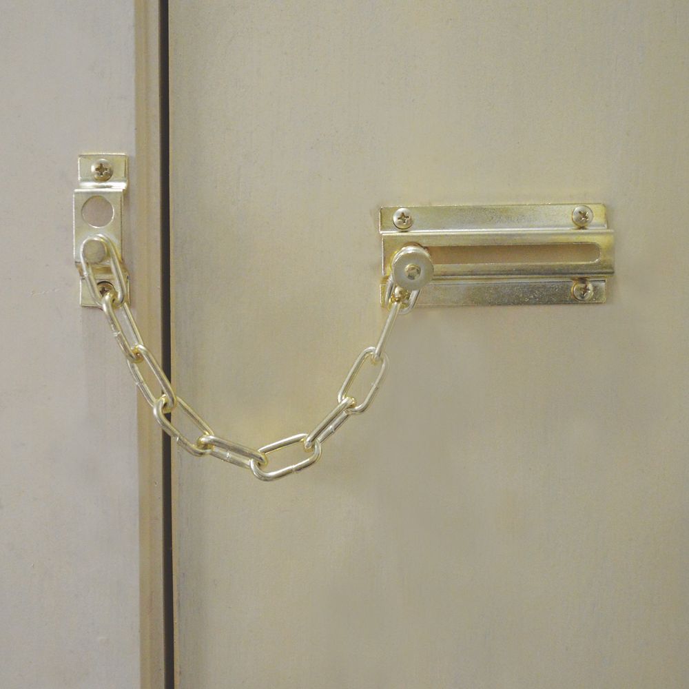 Smith & Locke Security Door Chain 86mm Polished Brass