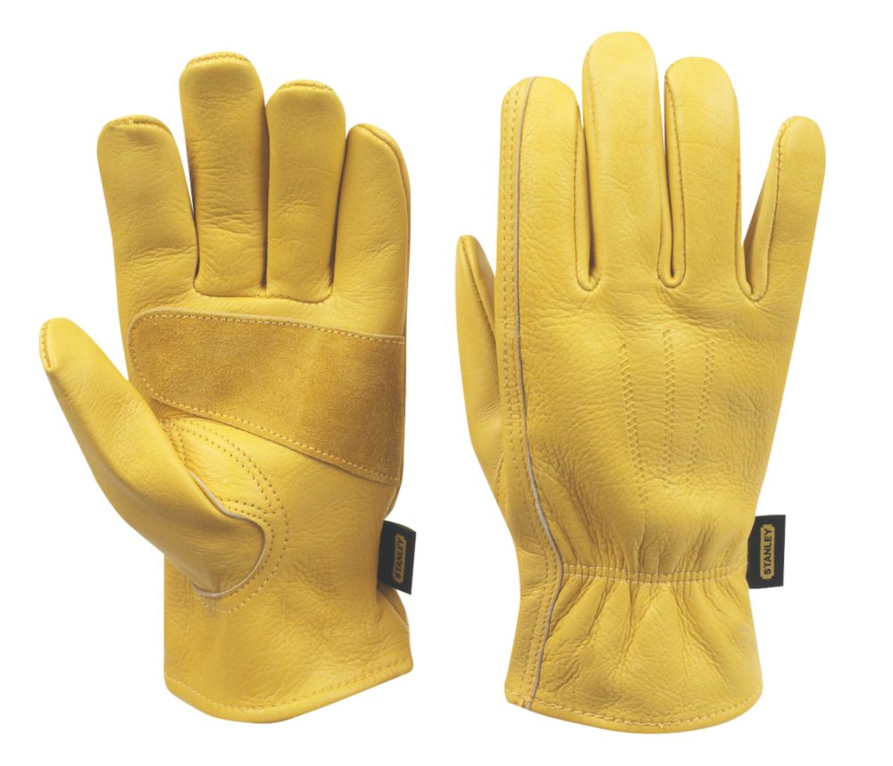 Stanley Premium Leather Driver Gloves Yellow Large Reviews