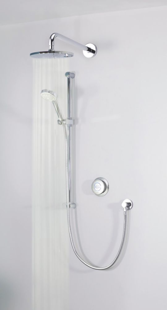 Aqualisa Quartz HP/Combi Rear-Fed Chrome Thermostatic Digital Shower with Diverter