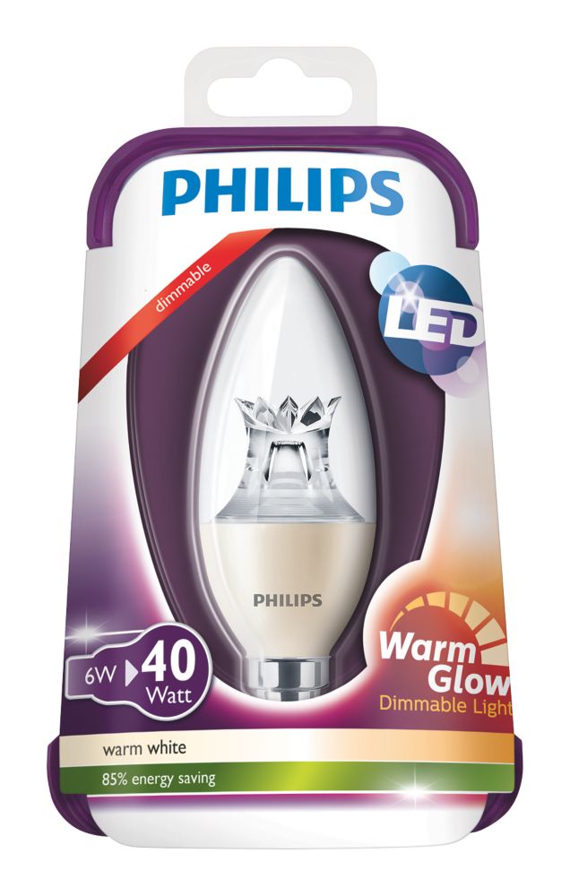 Philips SES Candle LED Light Bulb 470lm 6W