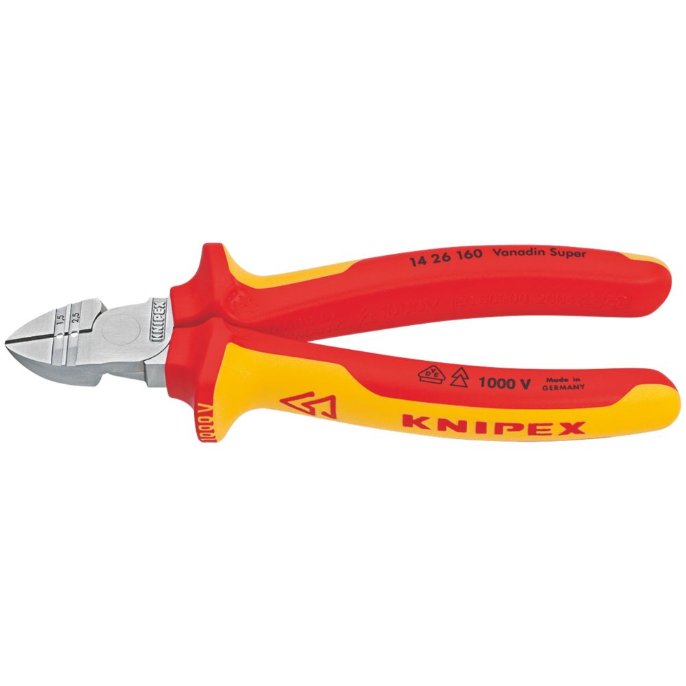 Knipex Diagonal Insulation Stripping / Side Cutting Pliers 160mm