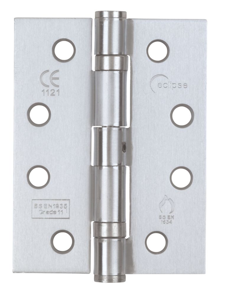 Nickel Easy Mount Hinges 105mm 2 Pack Cabinet Hinges Screwfix Com