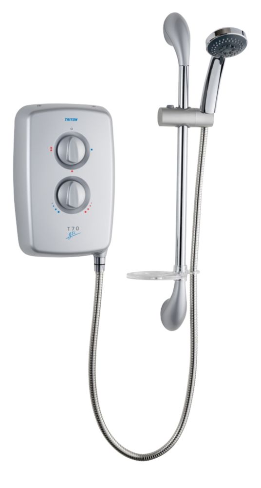 Triton T70gsi Satin Silver 9.5kW Manual Electric Shower