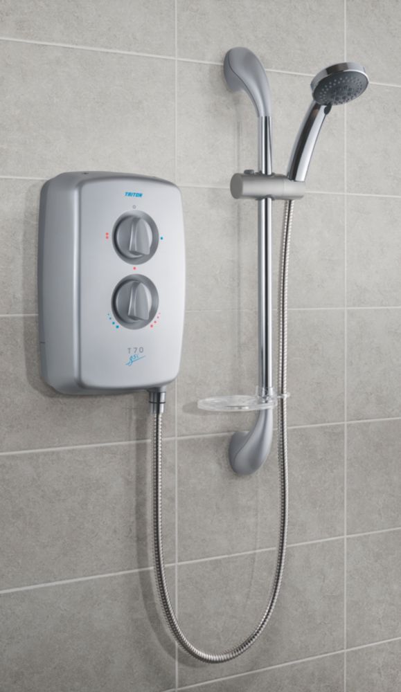 Triton T70gsi Satin Silver 9.5kW Manual Electric Shower