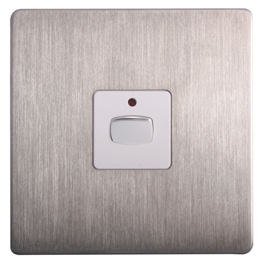 Energenie MiHome 1-Gang 1-Way Light Switch Brushed Steel