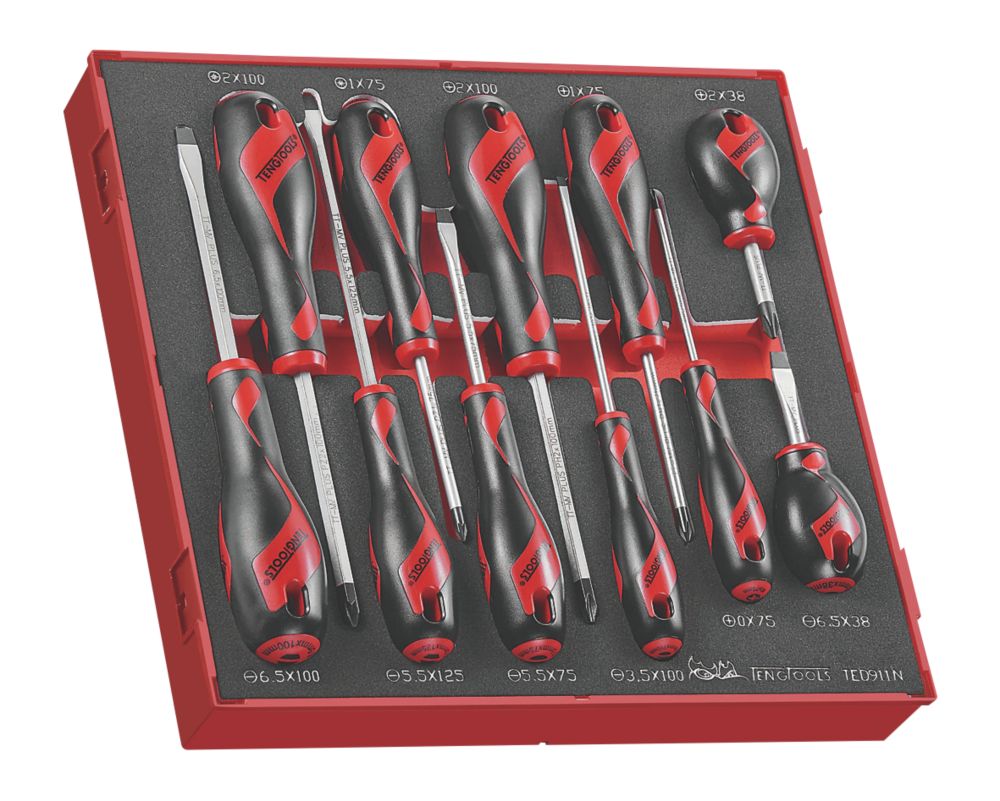 Teng Tools TED911N Mixed EVA Screwdriver Set 11 Pieces