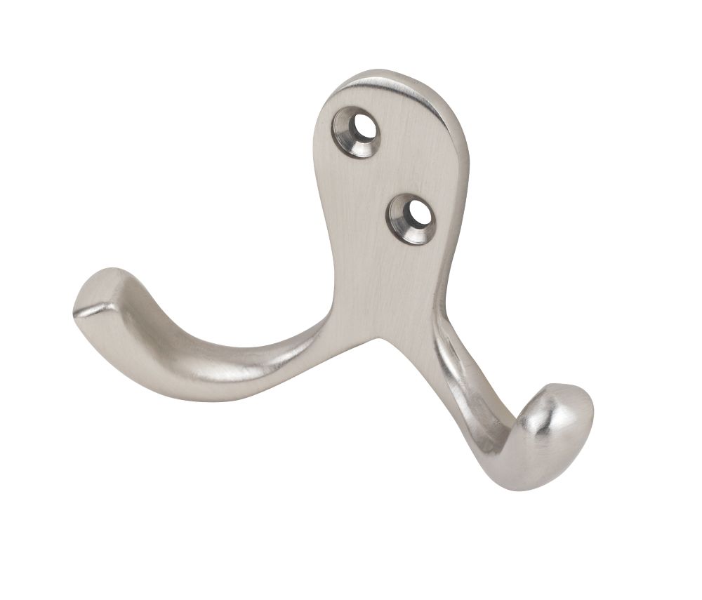 Smith & Locke Double Robe Hooks Satin Nickel 49mm 5 Pack Reviews