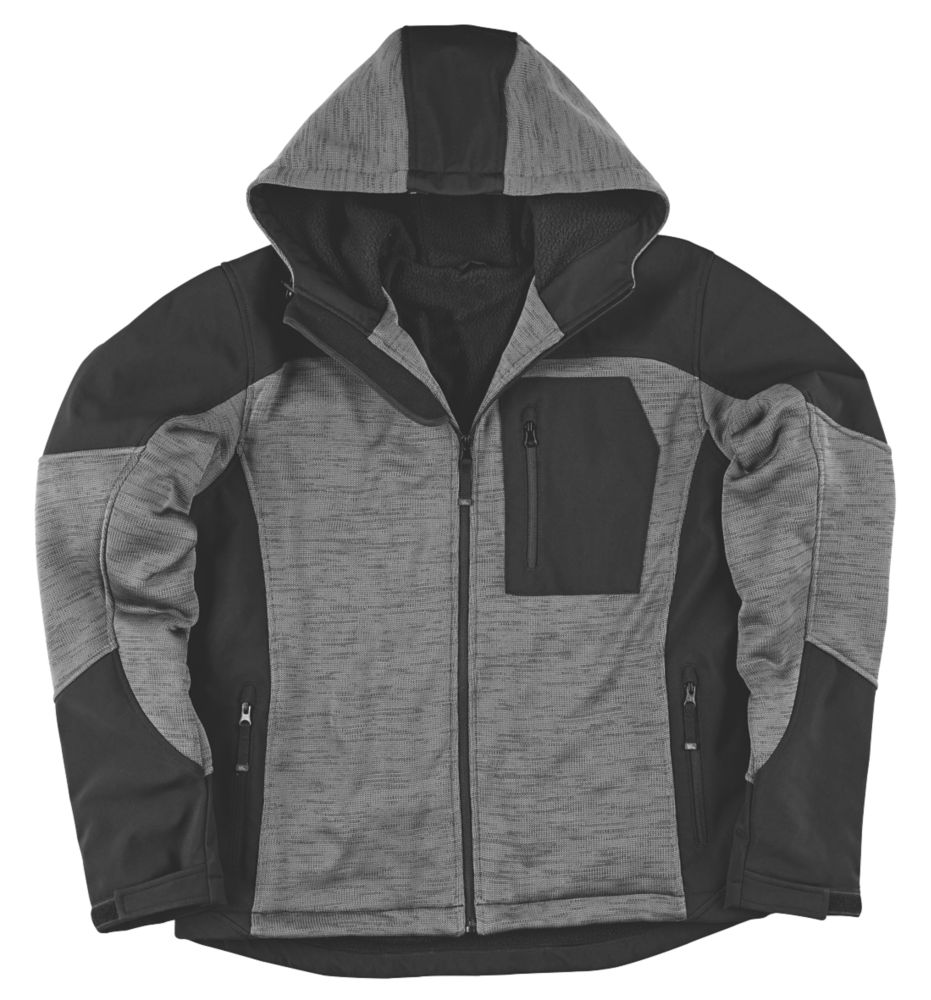 Site Rowan Fleece-Lined Winter Hoodie Black / Grey Medium 49