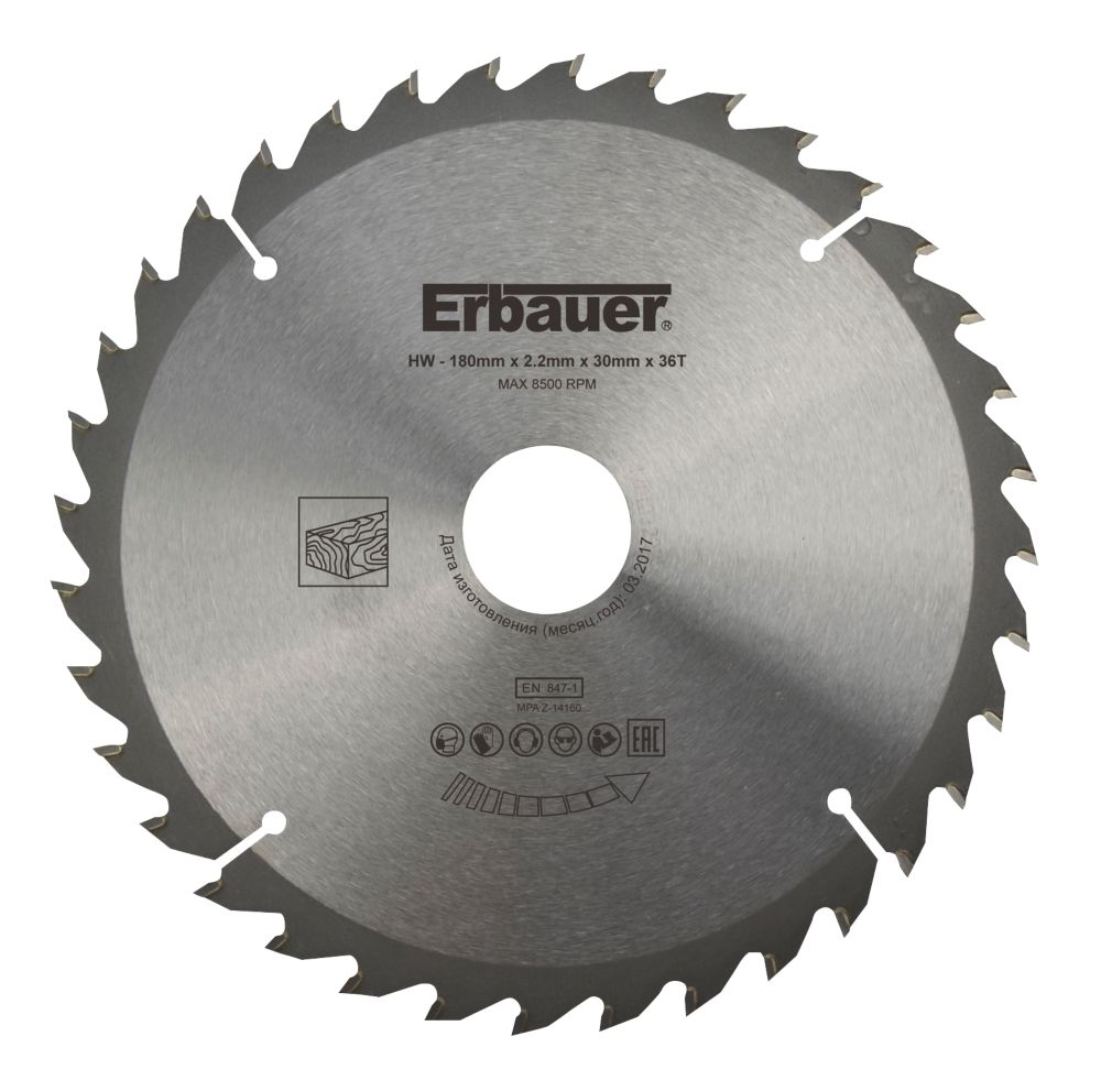 Erbauer TCT Saw Blade 180 x 30mm 36T Reviews