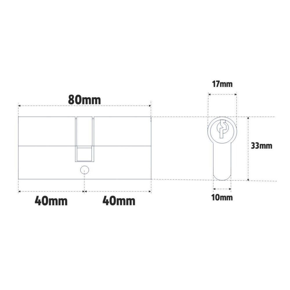 ERA 6-Pin Euro Cylinder Lock 40-40