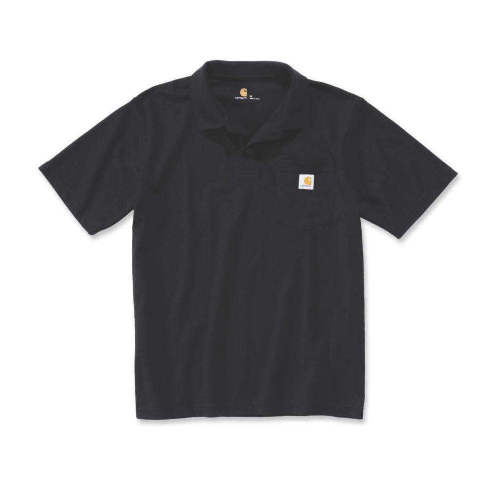 Carhartt Work Pocket Polo Shirt Black Large 44