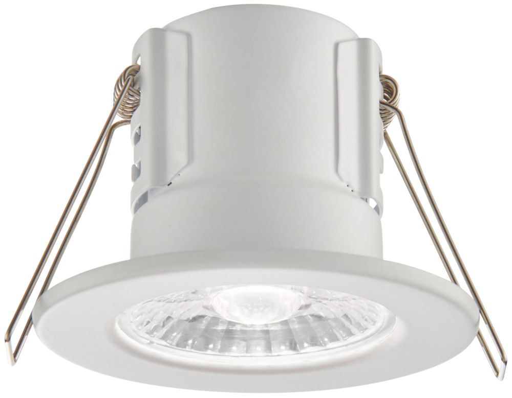 Lap Fixed Fire Rated Led Downlight Matt White 500lm 4w 240v Fire