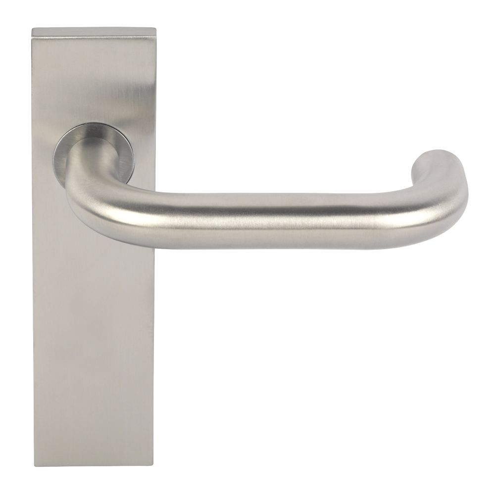 Eurospec Safety Fire Rated Latch Safety Lever on Backplate Latch Pair Satin Stainless Steel Reviews