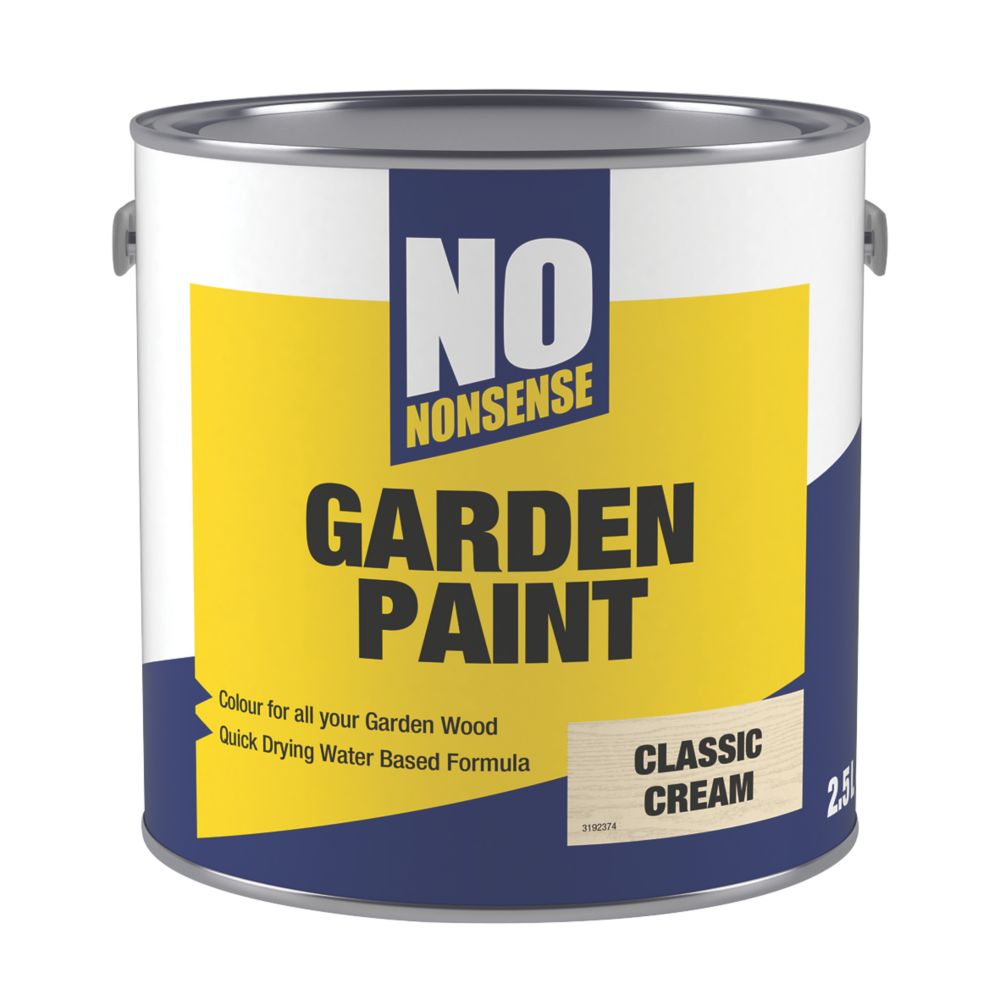 No Nonsense Garden Colour Wood Paint Semi-Matt Classic Cream 2.5Ltr Reviews