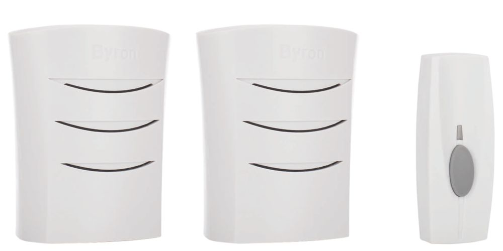 Byron By112 60m Wireless Doorbell Kit With Portable Plug In