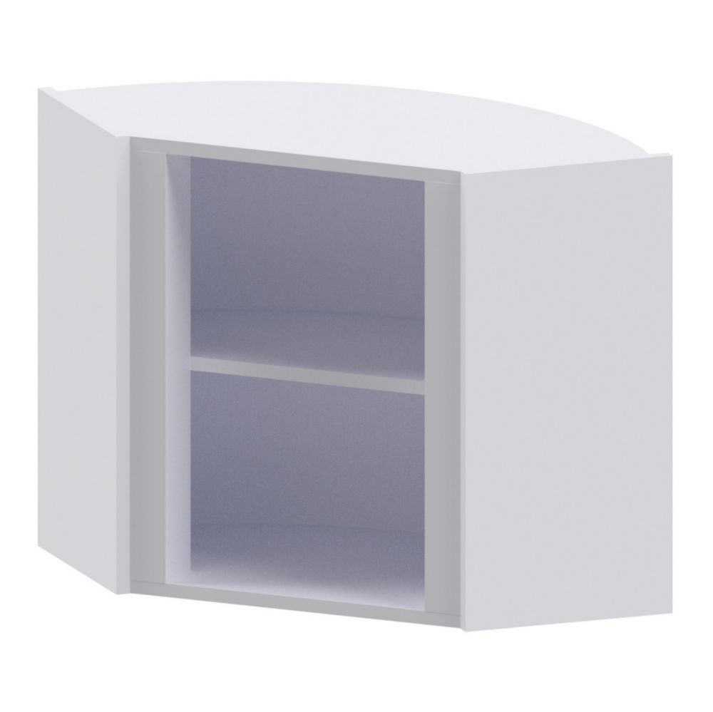 Diagonal Corner Wall Cabinet 625 X 625 X 738mm White Wall