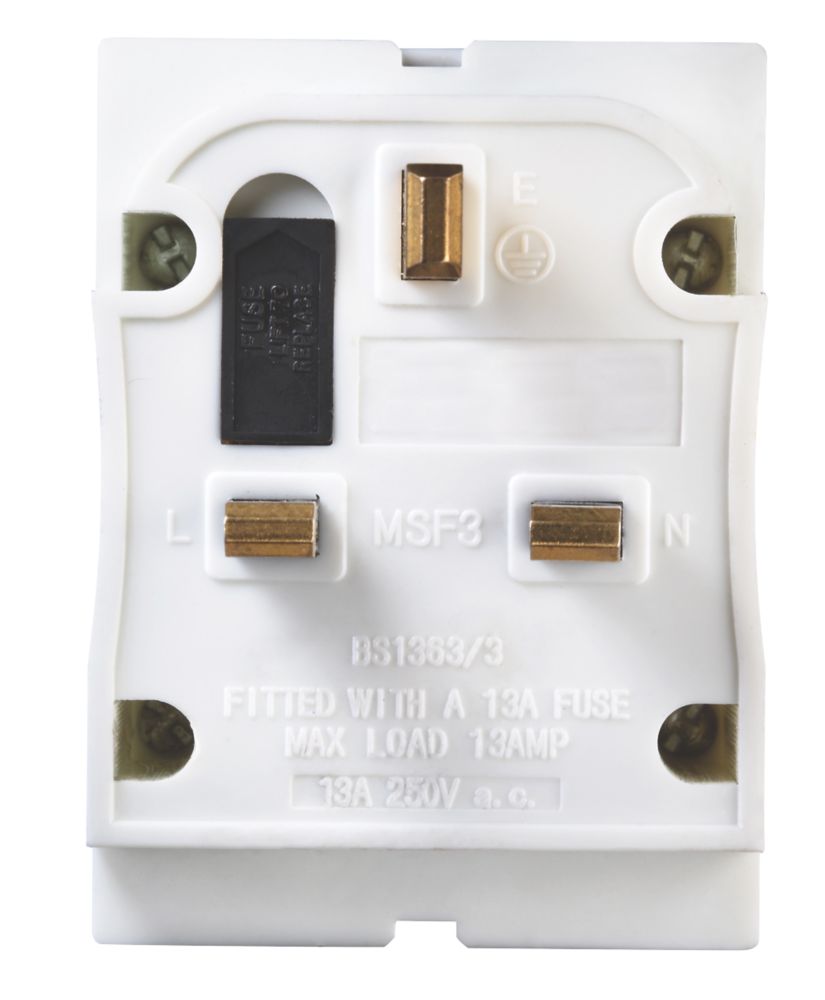 Masterplug 13A Fused 3-Way Plug Adaptor