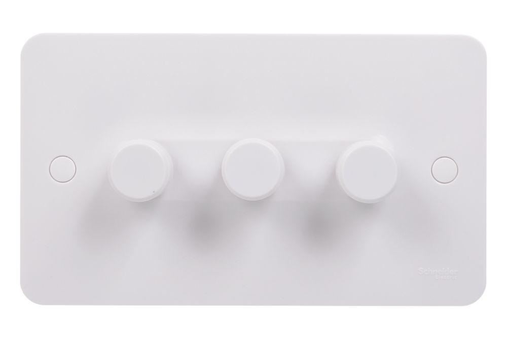 Schneider Electric Lisse 3-Gang 2-Way Dimmer Switch White