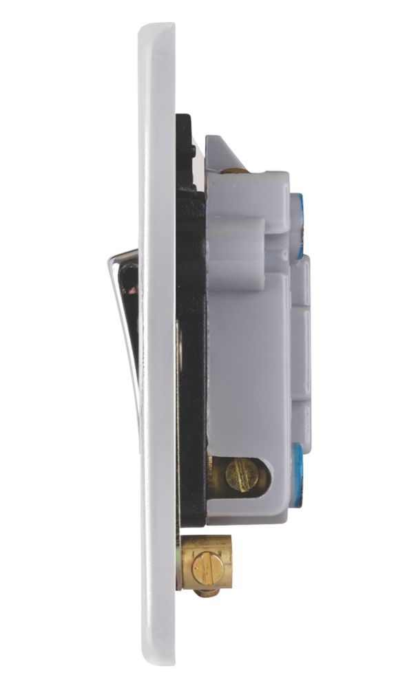 Schneider Electric Ultimate Low Profile 13A Switched Fused Spur Polished Chrome with Black Inserts