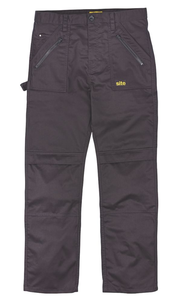 Site Beagle Trousers Black 36 W 32 L Work Trousers Screwfix Com